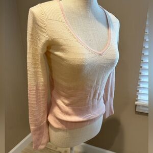 BANANA REPUBLIC Pink Ombre Merino Fine Wool Sweater